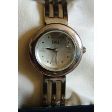 Good Condition Women's L.e.i. Quartz Watch / Stainless Steel Tri-level Band