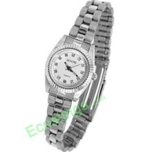 Good Slim Steel Band Wrist Quartz Watch for Lady Women