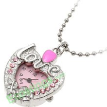 Good Stainless Steel LOVE Necklace Quartz Jewelry Watches