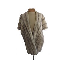 Gray Mink Fur Stole