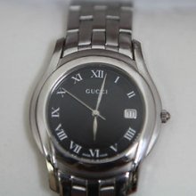 Gucci 5500m Black Roman Dial Wristwatch 5500 M Watch