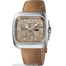 Gucci G-coupe Brown Leather Band Men's Watch Ya131312