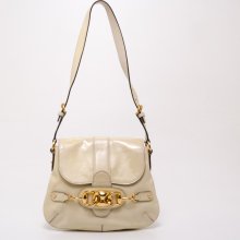 Gucci Ivory Patent Wave Small Shoulder Bag