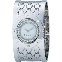 Gucci Women's Twirl Diamond Stainless Steel Rotating Case ...