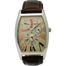 Guess 12536g1 Gents Brown Leather Chronograph Men's Watch