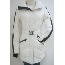 Guess Chevron Walker Down Coat, Jacket, White/black