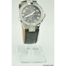 Guess Fashion Ladies Watch Black Leather Multifunction U10580l2