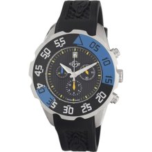 GV2 by Gevril Parachute Chronograph Rubber Date Mens Watch 3001R ...