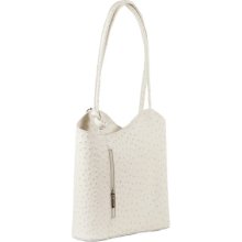 H&s Collection Hs 0582 Phoebe 002 White White Bucket Shoulder Bag