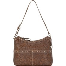 Heartland zip-top shoulder bag - antique brown