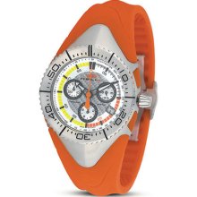 Helix Hx390-02m12s Women's Links Orange Rubber Band Chronograph Watch