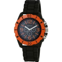 Henley Boy's Quartz Watch With Black Dial Analogue Display And Black Silicone Strap Hy003.8B