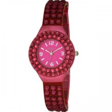 Henley Ladies Quartz Watch With Pink Dial Analogue Display And Pink Stainless Steel Plated Bracelet H07166.5