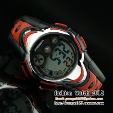 HighQuality Electronic Movement red Children Boys Girls Sport LED fashion Watch