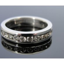 HOLD - Vintage Channel Set Wedding Band in White Gold, Fine Diamond RGDI347D