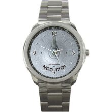 Hot Star Trek Ncc 1701 Uss Enterprise Sport Metal Watch Unisex Rare Gift