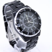 Hours Lady Men Fashion Quartz Wristwatch White Black Dial Sn48