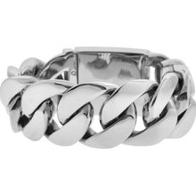 Inox Men's Large Polished 316L Stainless Steel Link Bracelet