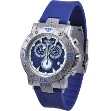 Insignum Campus Steel - Blue Date, Day Chronograph Wrist Watch