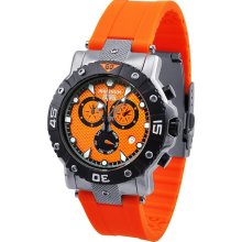 Insignum Campus Steel - Orange Date, Day Chronograph Wrist Watch