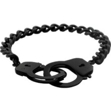 Interlocking Handcuffs Stainless Steel Men Unisex Chain Bracelet 8