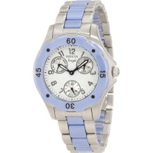 Invicta 1652 Women's Classic Angel Ceramic & Steel Bracelet White Dial Watch