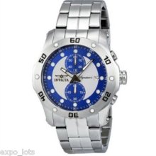 Invicta 7383 Signature Ii Chronograph Blue And Silver Dial Mens Date Watch