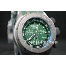 Invicta Men Specialty Coalition Force Gmt Titanium Green Polyurethane Watch 0231