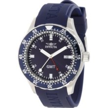 Invicta Men's 11256 Specialty GMT Dual Time Blue Dial Blue Polyurethan