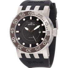 Invicta Men's DNA Stainless Steel Case Rubber Bracelet Black Tone Dial 12422