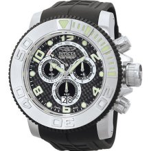 Invicta Men's Pro Diver Sea Hunter Silver Plated Bezel Poly Strap Watch 0412