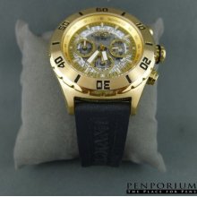 Invicta Men's Signature Ii Chronograph White Dial Gold Tone Watch 7379