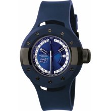 Invicta Men's Stainless Steel Case Quartz S1 Rally Blue Tone Dial Rubber Strap Date Display 11990