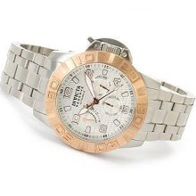 Invicta Reserve Ocean Predator Le Auto. Rose Tone Ss Silver Dial Watch 1764