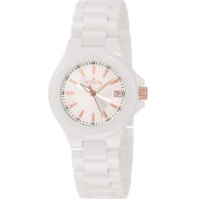 Invicta Women's 12539 Ceramics Silver Dial White Ceramic Watch $895