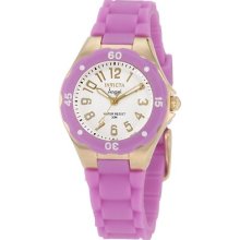 Invicta Women's Angel White Dial Light Purple Silicone Watch 1618