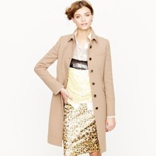 J.crew Petite Double-cloth Metro Wool Coat With Thinsulate