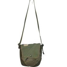 Jack & Marjorie Army Green Canvas Crossbody Bag