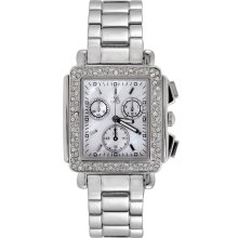 Jaclyn Smith Ladies' Silver Tone Tank Bracelet Watch with Square