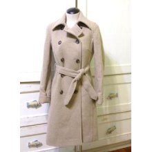 Jcrew Stadium Cloth Boulevard Trench Coat 10 Sand $325