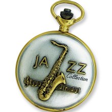 JD Manoir Two-tone White Dial Quartz Jazz Pocket Watch