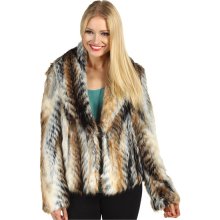 Jessica Simpson Tricolor Faux Fur Jacket Women's Coat