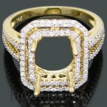 Jewelry Sets Vintage Emerald Cut Stone 8x10 Solid 14kt Yellow Gold 0.75Ct Diamond Engagement Ring