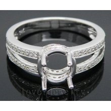 Jewelry Sets Vintage Hold 6.5mm Round Shaped 14kt White Gold 0.42Ct Diamond Engagement Wedding Ring