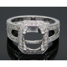 Jewelry Sets Vintage Oval Shape 9x7mm Solid 14kt White Gold 0.45Ct Diamond Setting Engagement Ring