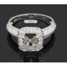 Jewelry Sets Vintage Princess Cut 5mm 18kt White Gold 0.45Ct Full Cut Diamond Engagement Setting Ring