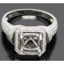 Jewelry Sets Vintage Princess Cut 6.5mm Solid 14kt White Gold Diamond Setting Wedding Ring G090326