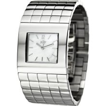 Joy Women's Cuadrods Stainless Steel Cuff Quartz Watch ...