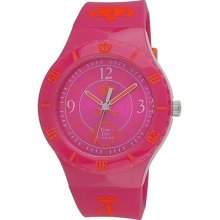 Juicy Couture Womens 1900823 Taylor Hot Pink Jelly Strap Watch