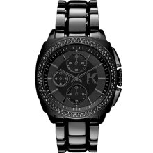 KARL LAGERFELD 'Keeper' Crystal Bezel Bracelet Watch, 40mm